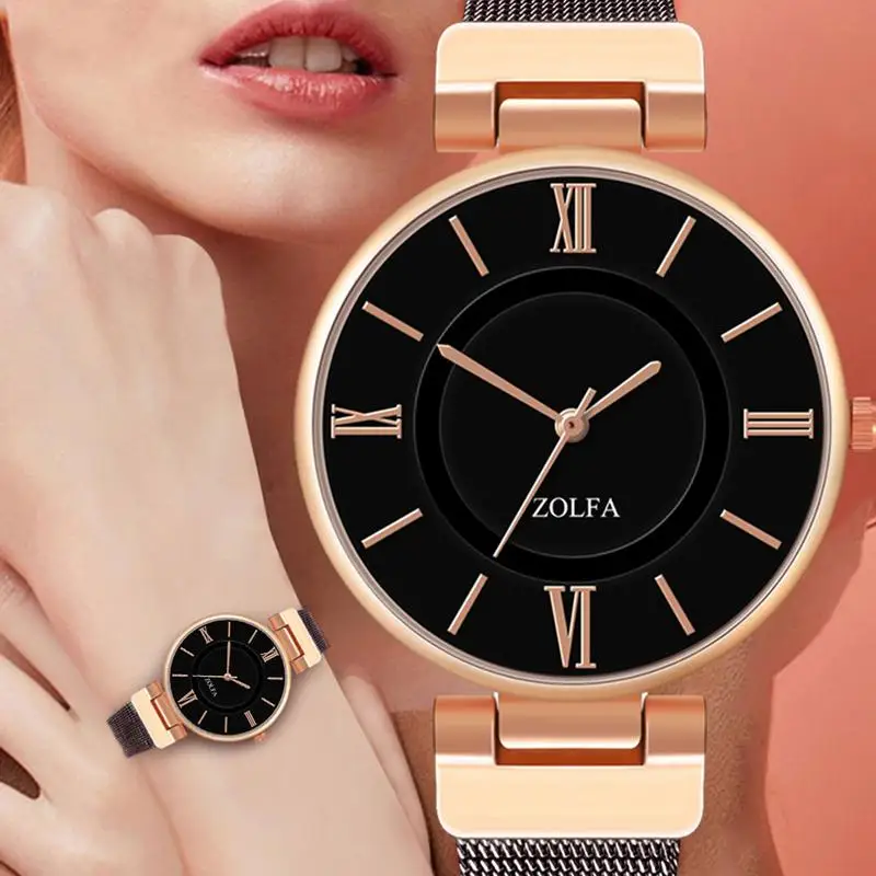 

Luxury Ladies Quartz Watch High-Grade Alloy Stainless Steel Mesh Belt Watch