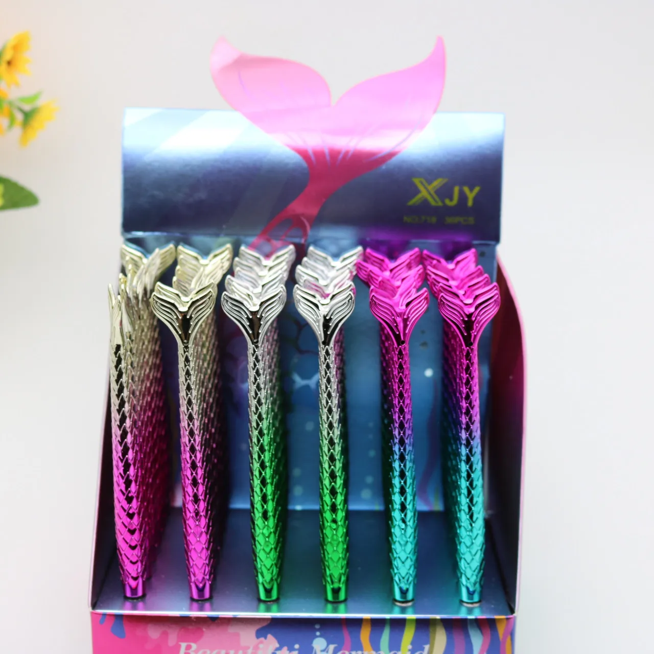 

Ellen Brook 1 Piece Mermaid Gel Ink Pen School Supplies Creative Freebie Novel Office Gift Stationery Styling Fish