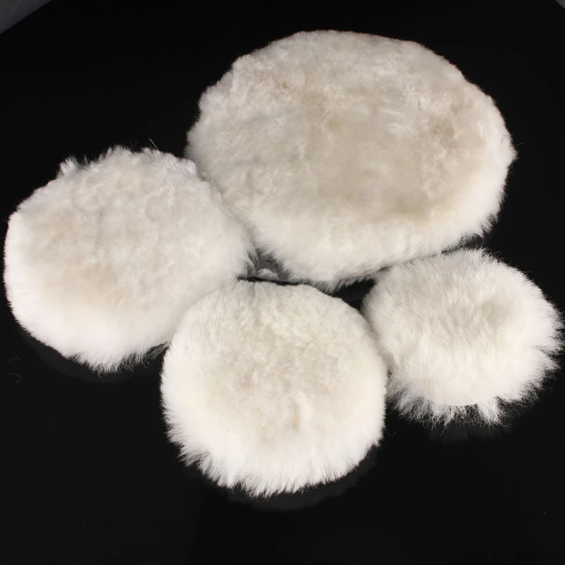 

2pcs 4/5/7 Inch Wool Pads Waxing Polishing Buffing Pad Wheel for Car Auto Polishing Pads