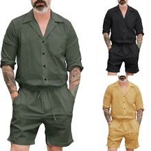 Мужские модные уличные Свободные Комбинезоны комбинезон с завязками брюки карго цельные комбинезоны Комбинезоны