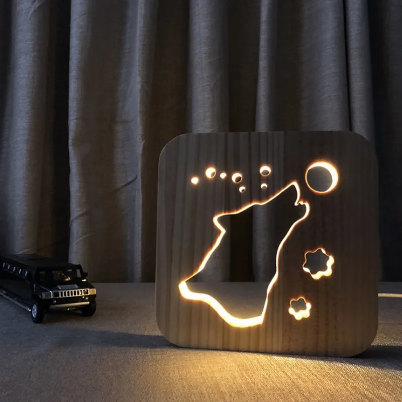 Креативный Художественный Деревянный светильник, кофейная лампа для гостиной, спальни, книжный шкаф, внутренний ресторанный светильник, декоративный светодиодный светильник
