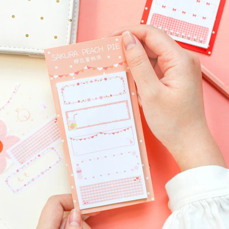 20 листов креативные персиковые блокноты Kawaii Memo PadsCute Липкие заметки для детей
