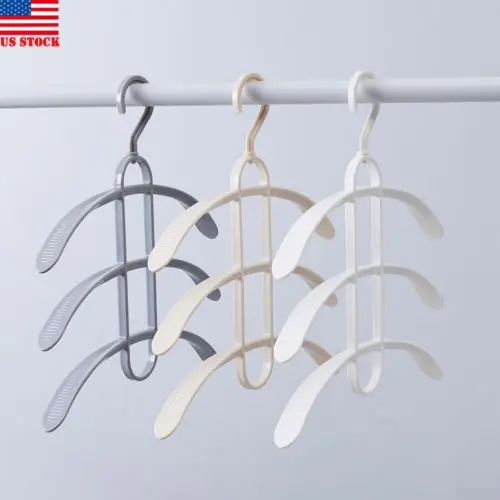 

Creative Anti-slip Multiple Layer Trousers Pants Hanger Closet Rack 3 Layers US