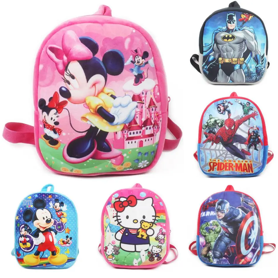 

Hello Kitty Cartoon Plush School Backpack For Kids Mickey Minnie Students In School Bags Children Backpacks Mochila Infantil