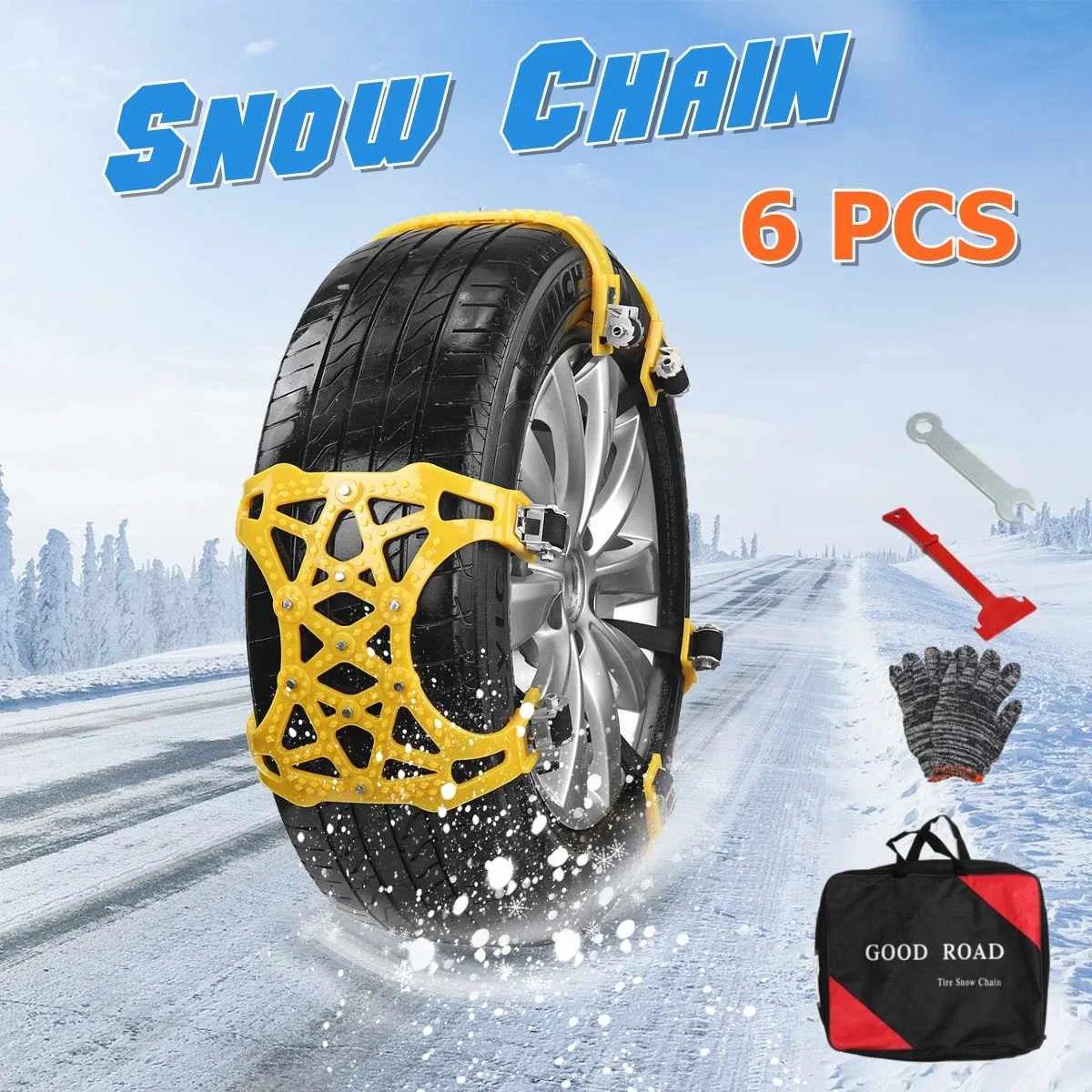 

Thicker TPU Snow Chains Universal Car Suit Tyre General Automobile Tire For SUV Off-road Safety Chains Snow Mud Ground Anti Slip