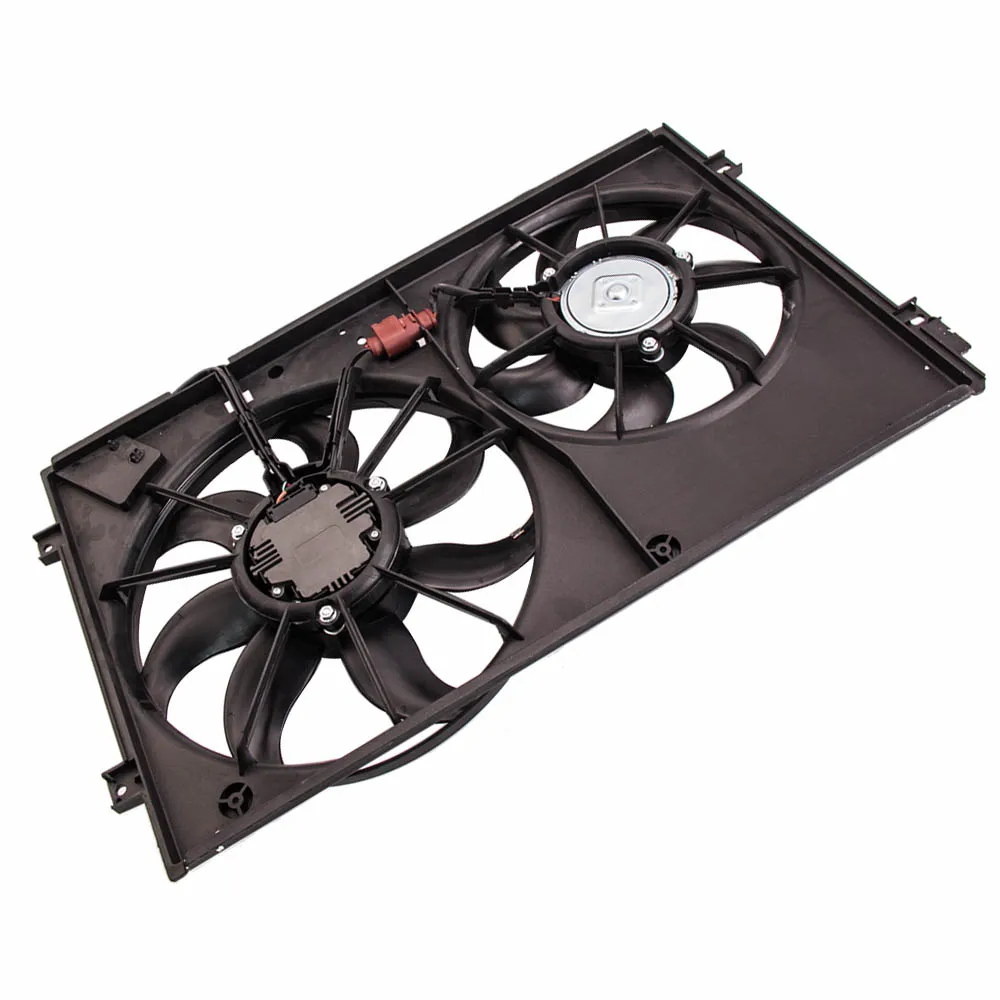 

Electric Double Radiator Cooling Fan motor for VW GOLF PASSAT AUDI A3 1K0121207T 1TD121203A