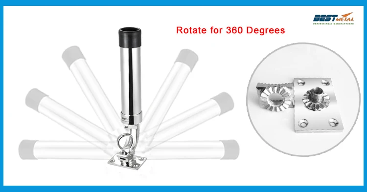 4X регулируемый съемный палубный держатель для удочки из нержавеющей стали 316, держатель для морской удочки, оборудование для рыбалки на лодке и яхте