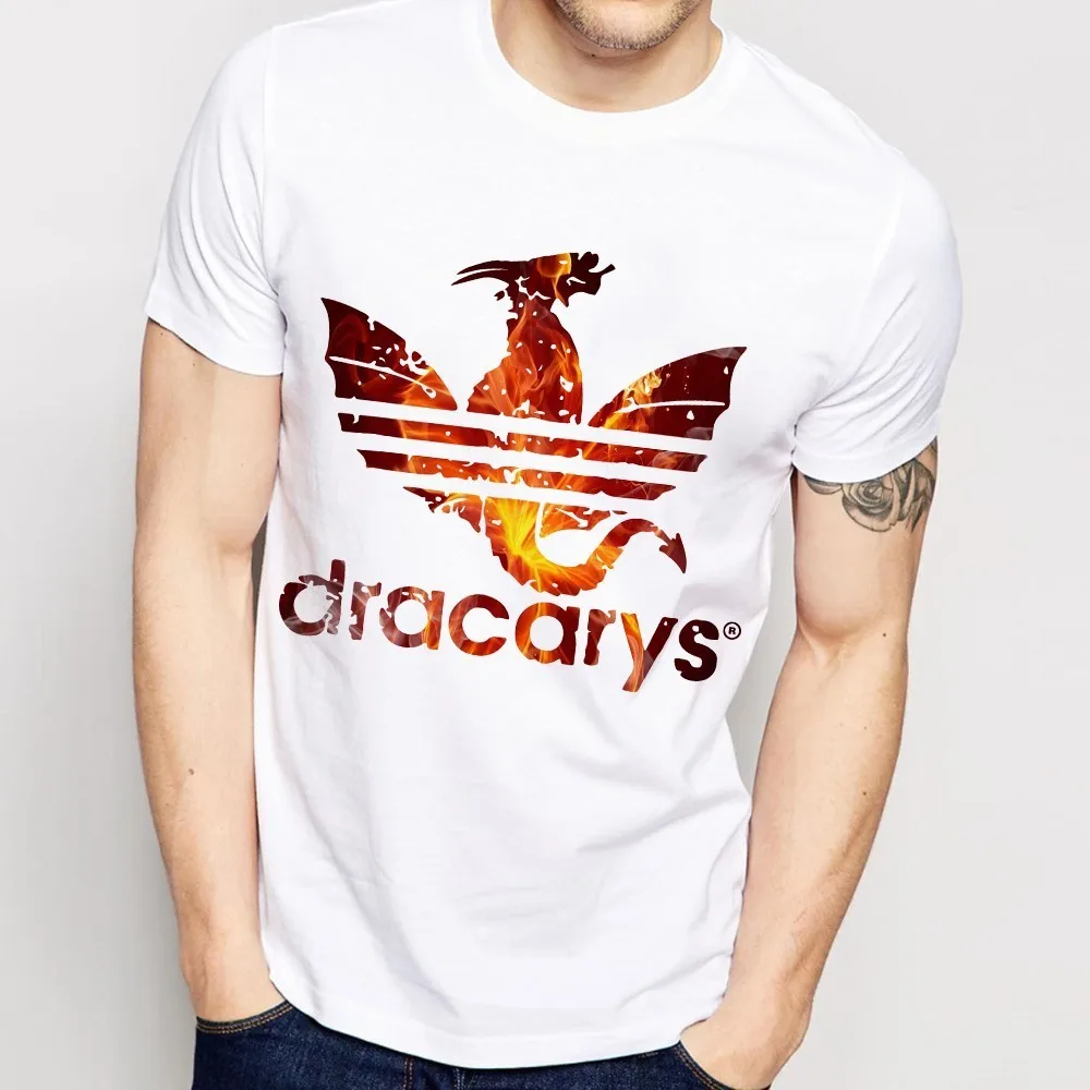 

Daenerys Dragon Dracarys funny t shirt men summer new white Vintage GOT unisex casual t-shirt homme Harajuku