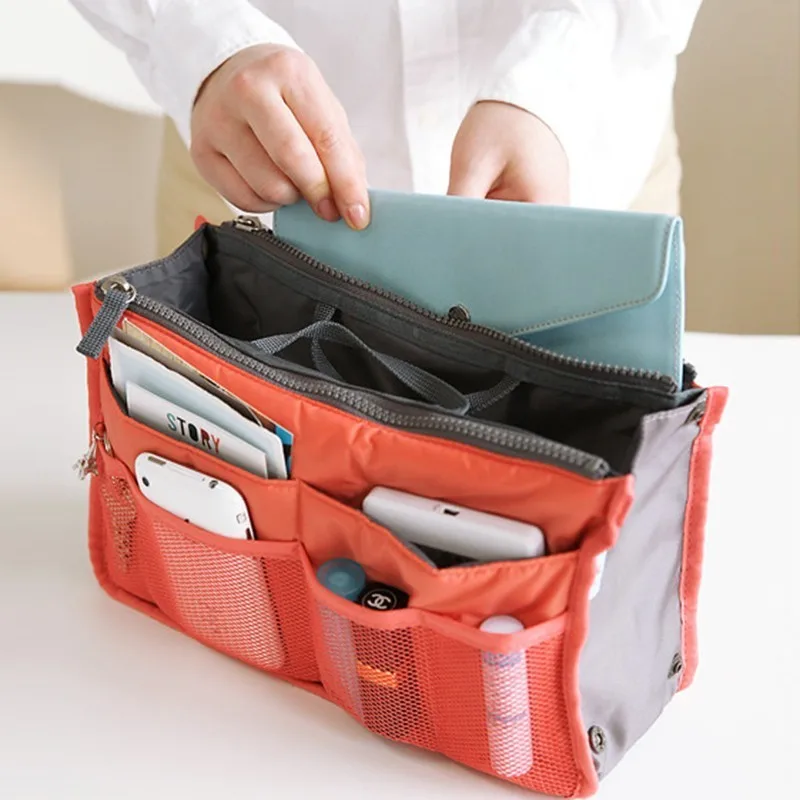 Women Multi-pockets Cosmetic Bags Storage Personal Belongings Organizer Casual Felt...