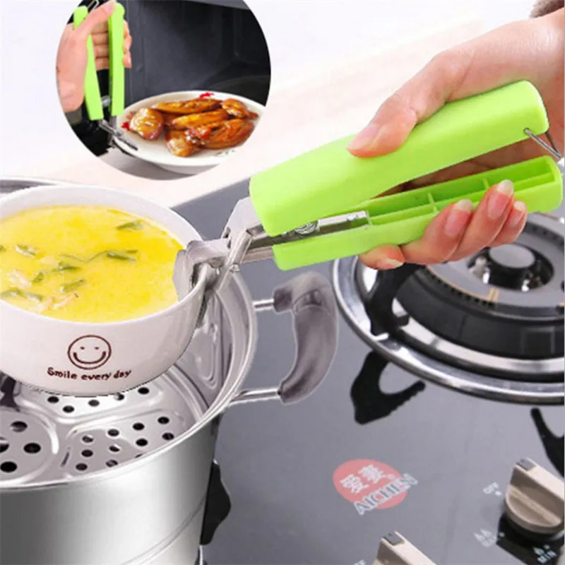 

1Pcs Kitchen Gadgets Stainless Steel Clip Anti-hot Clip Hand Grip Kitchen Casserole Hand Clip Kitchen Accessories-S