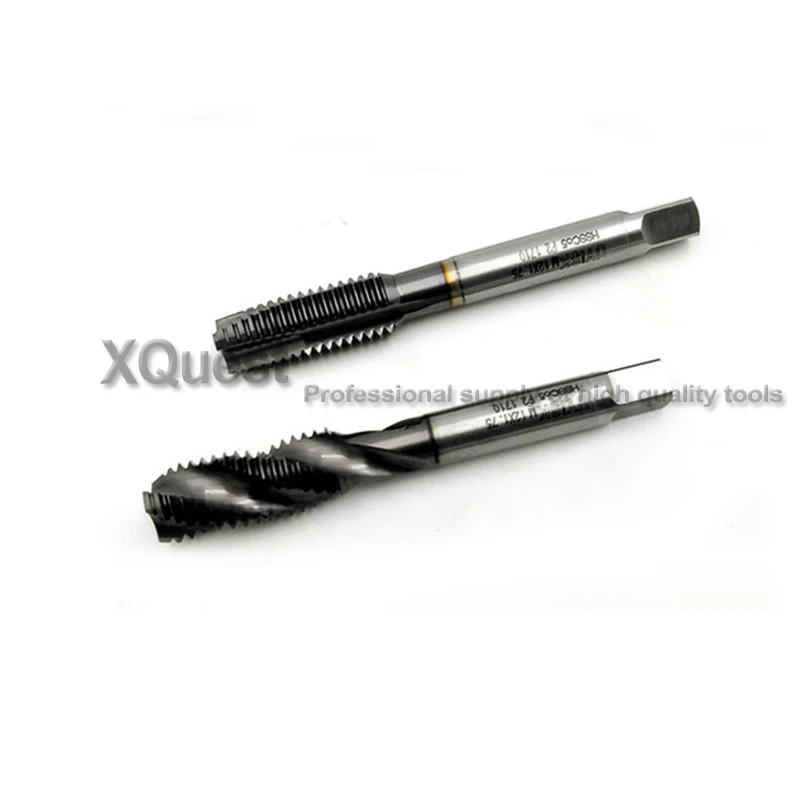  XQuest high quality HSS-CO5 spiral point tap M3 M4 M5 M6 TicN Machine Spiral Fluted taps M8 M10 M12
