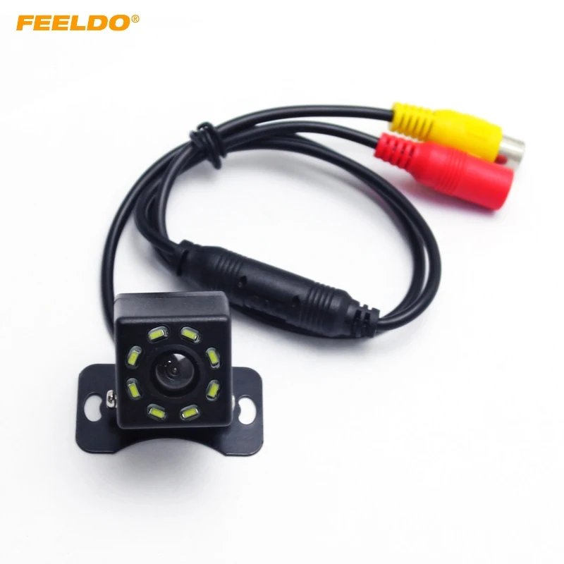 

FEELDO DC12V Universal Car Rear View Camera With 8-LED Light Auto Reversing Backup Camera #HQ5121