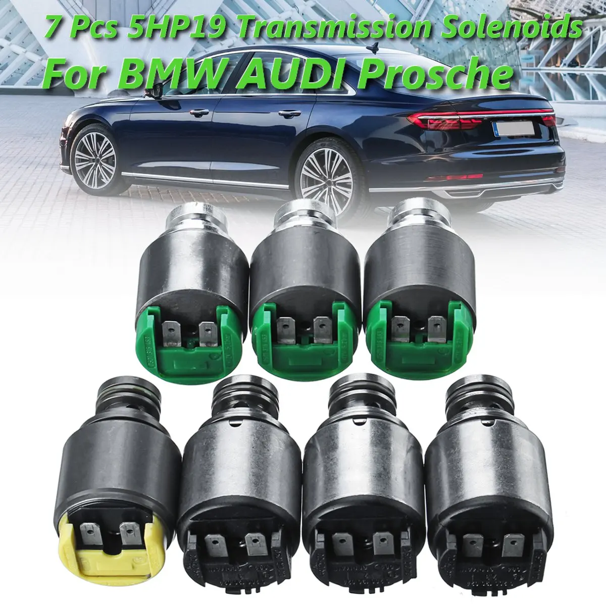 

7 Pcs 5HP19 Pressure Regulator Transmission Solenoids Kit For BMW for AUDI A6 A8 S4 Prosche 911 BOXSTER 1060 298 033