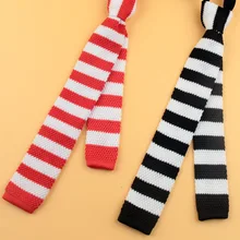 Новые продукты, детский вязаный галстук из полиэстера и шелка в полоску, Модный Узкий галстук, от производителя