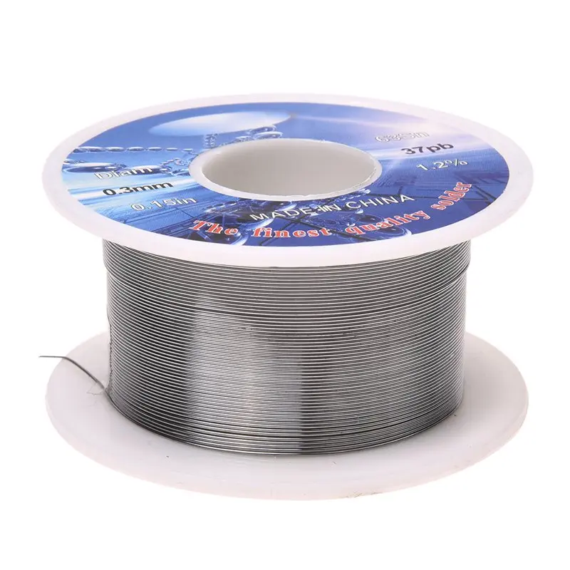 

Solid Solder 0.3mm Dia Flux Core 63% Tin 37% Lead Long Wire Reel