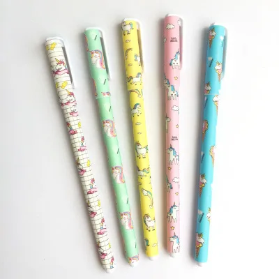

Ellen Book 1 Piece Creative Unicorn Cute Lovely Gel Pen Stationery Office Material School Supplies South Korean Blue Ink 0.5 mm