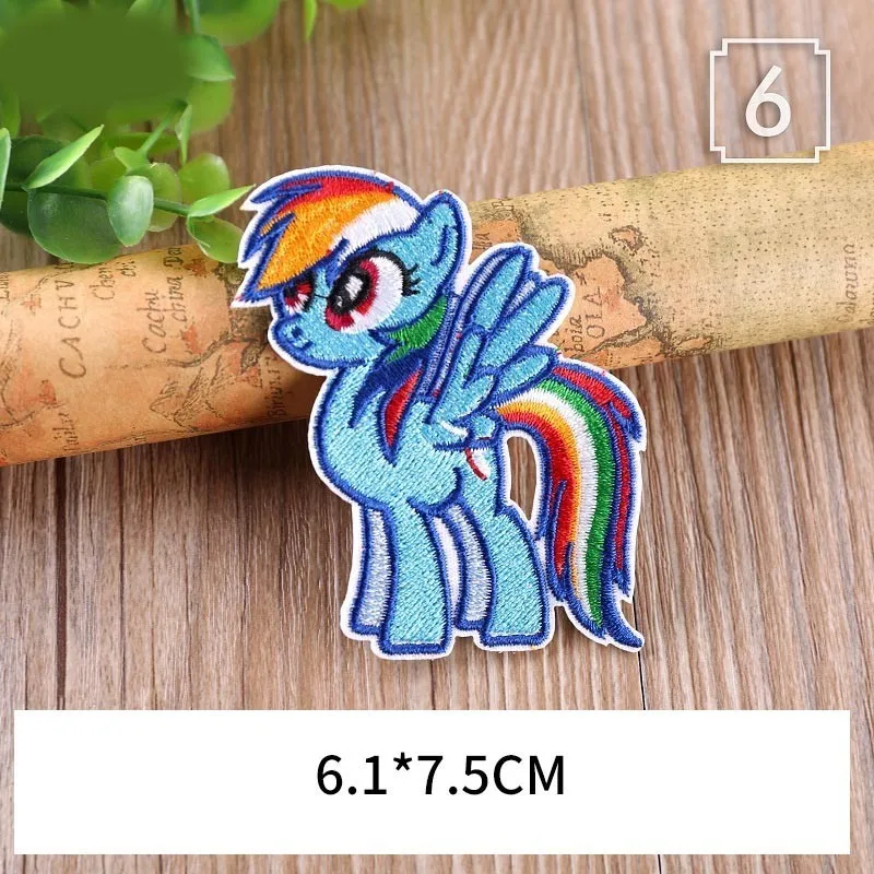 Новая Радуга My Little Poni нашивки с лошадьми для одежды Приклеивание утюгом вышивка