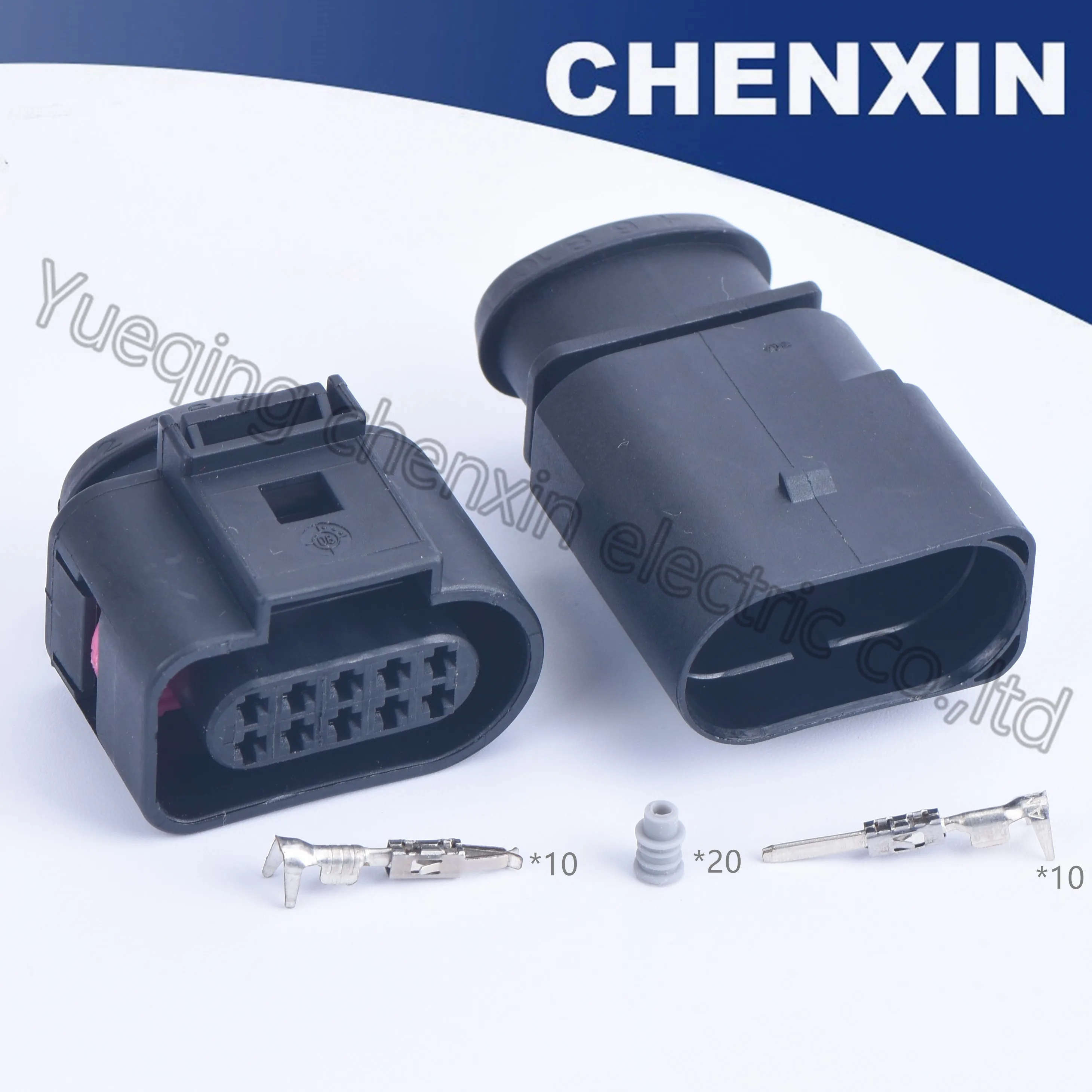 

Free shipping 10 way male and female(1.5)10P 1J0 973 815/ 1J0 973 715 auto connector electrical wire plug
