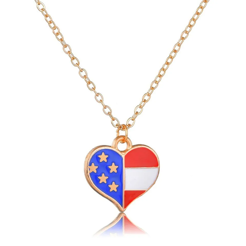 

Great Custom Colorful Fashion Pattern Heart Women Fashion Necklaces Classic Pendant Party Long Necklace Jewelry