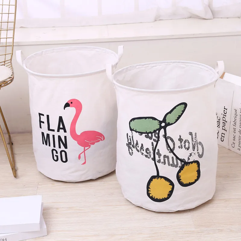 

Dirty Clothes Basket Toys Receive Bucket Large Foldable Cotton Cloth Washing Storage Basket Clothes Basket Waterproof Basket