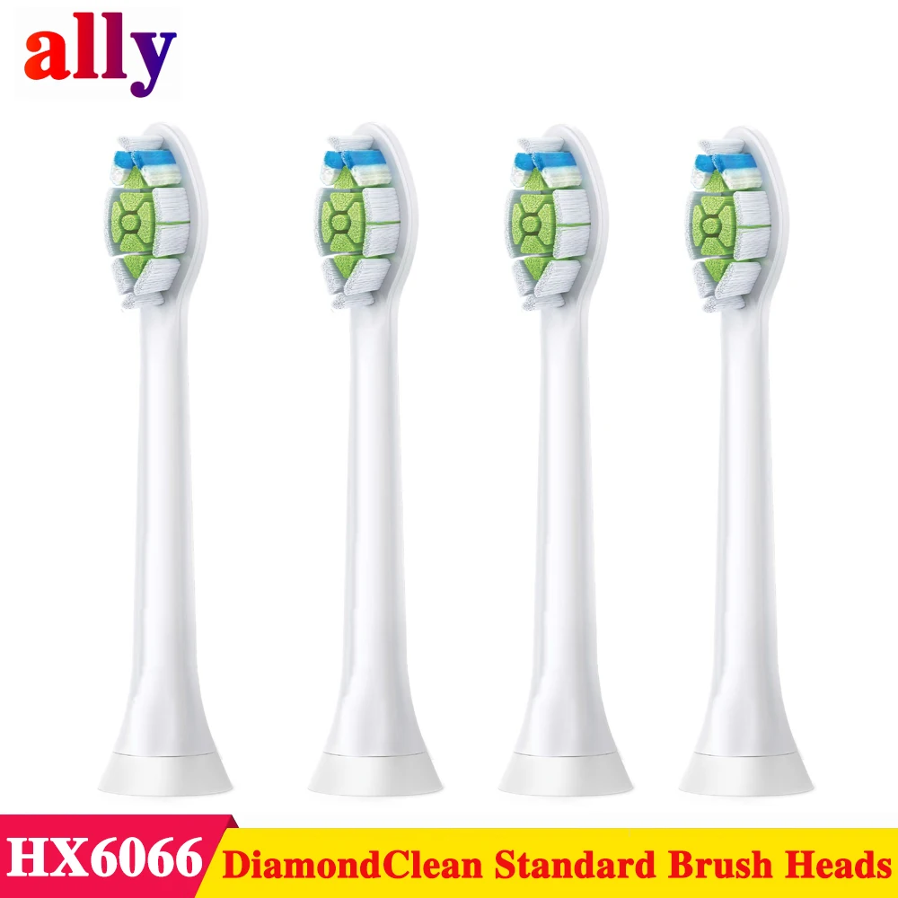 

4pcs Diamond Clean Standard Replacement brush Head for Philips Sonicare HX6062 HX6066 HX9362 HX9024 electric Toothbrush Heads