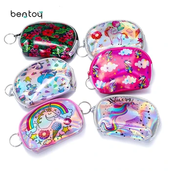 

Cute Leather Small Coin Purse Horse Handbag Kawaii Print Childern Girl Gift Purse Mini Bag Card Money Candy Earphone Storage Bag