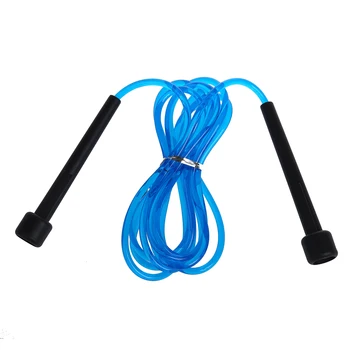 

BLACK BLUE PLASTIC SKIPPING ROPE JUMP SPEED EXERCISE ROPE FITNESS
