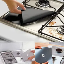 4 шт. многоразовый алюминиевый коврик из фольги газовые протекторы для плиты крышка/вкладыш антипригарный силиконовый посудомоечная машина кухонные аксессуары