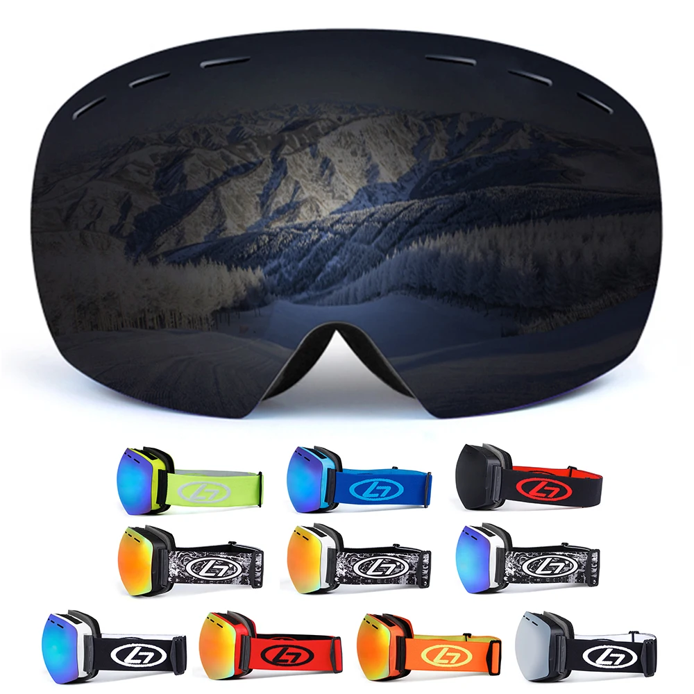 2019 New Men Women Double Layers Ski Goggles Anti fog Goggle UV400