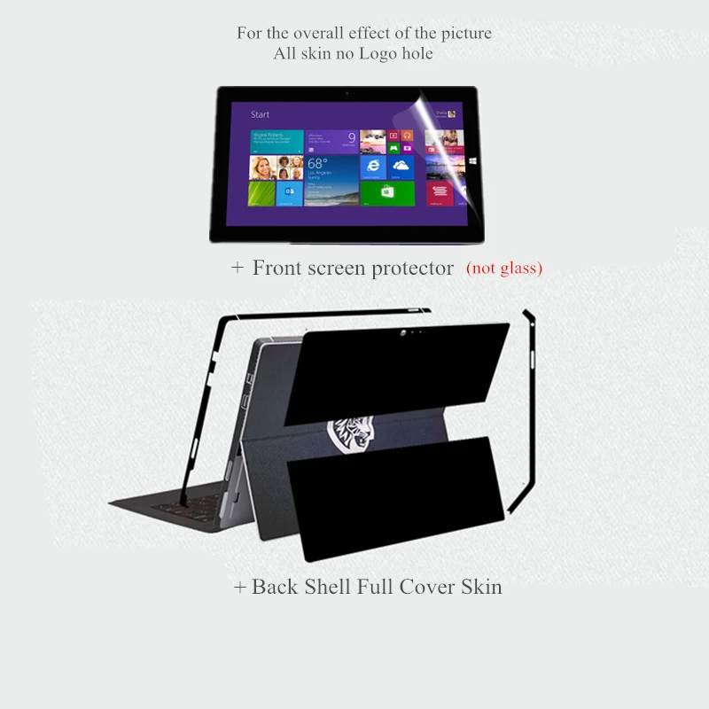 Pаспродажа Для Surface Pro 6 DIY полноцветная кожа для всего тела для microsoft Surface Pro 2 3 4 5 6 RT 1 2 полное покрытие кожи для Surface Go наклейка