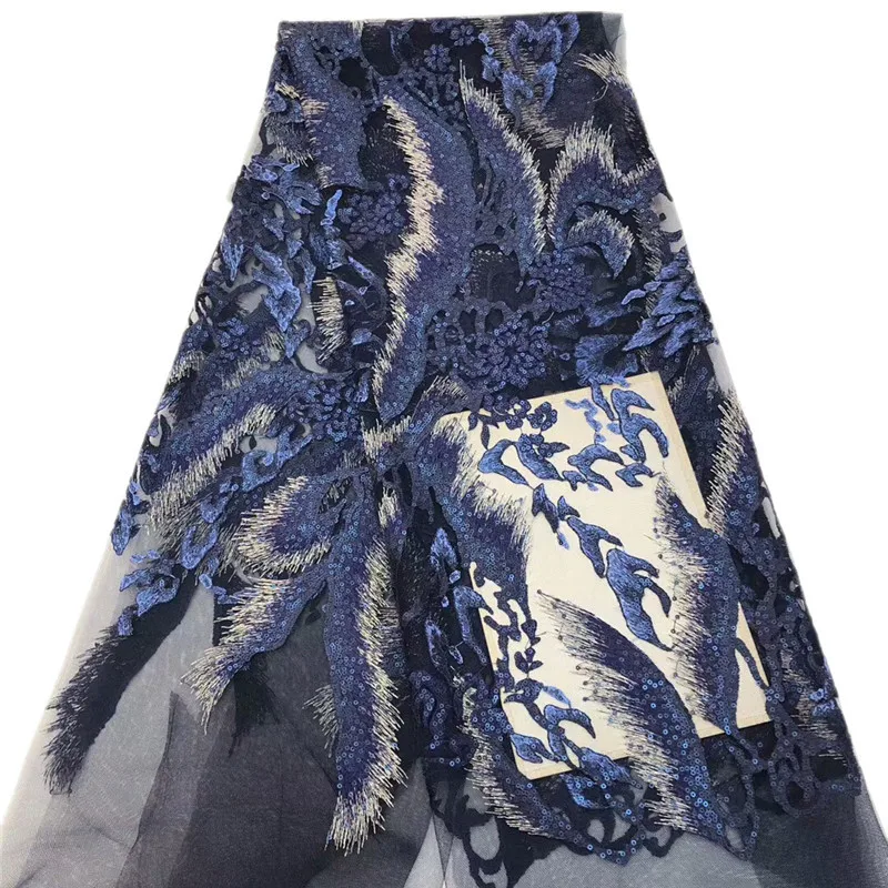 New arrivel great quality sequins design mysterious pattern French Lace for dress CD44 Free Shipping Tulle Fabric | Дом и сад
