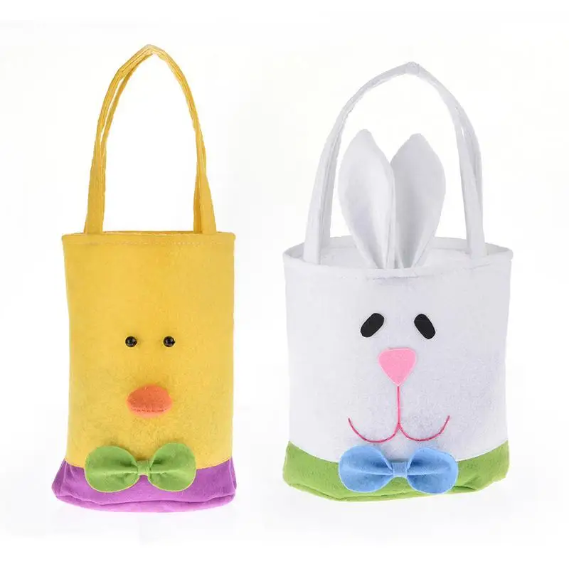 

Easter Day Candy Handbags Bunny Chicken Gift Candy Bag Lovely Chick Rabbit Cartoon Portable Egg Bags For Kids Drop Shipping