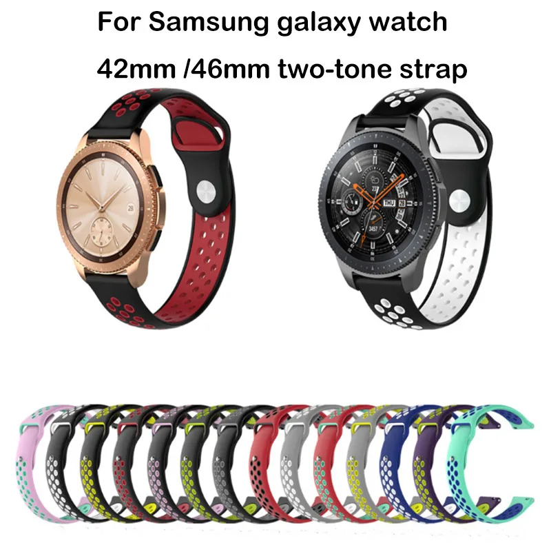 2019 силиконовый ремешок для samsung Galaxy Watch 46 мм ремешок для samsung Galaxy Watch 42 мм браслет Ремешки для наручных часов 22 мм 20 мм