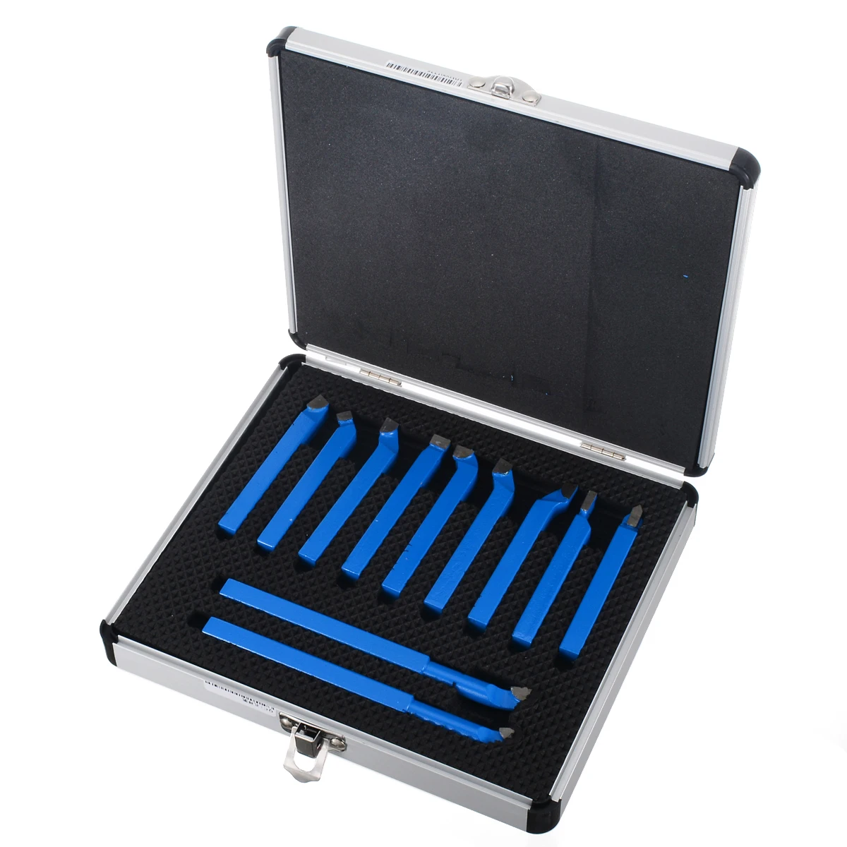 

11PCS Carbide Brazed Tipped Blue Carbide Lathe Tool Metal Lathe Tooling Carbide Tip Tipped Cutter Tool Bit Cutting Set Kits