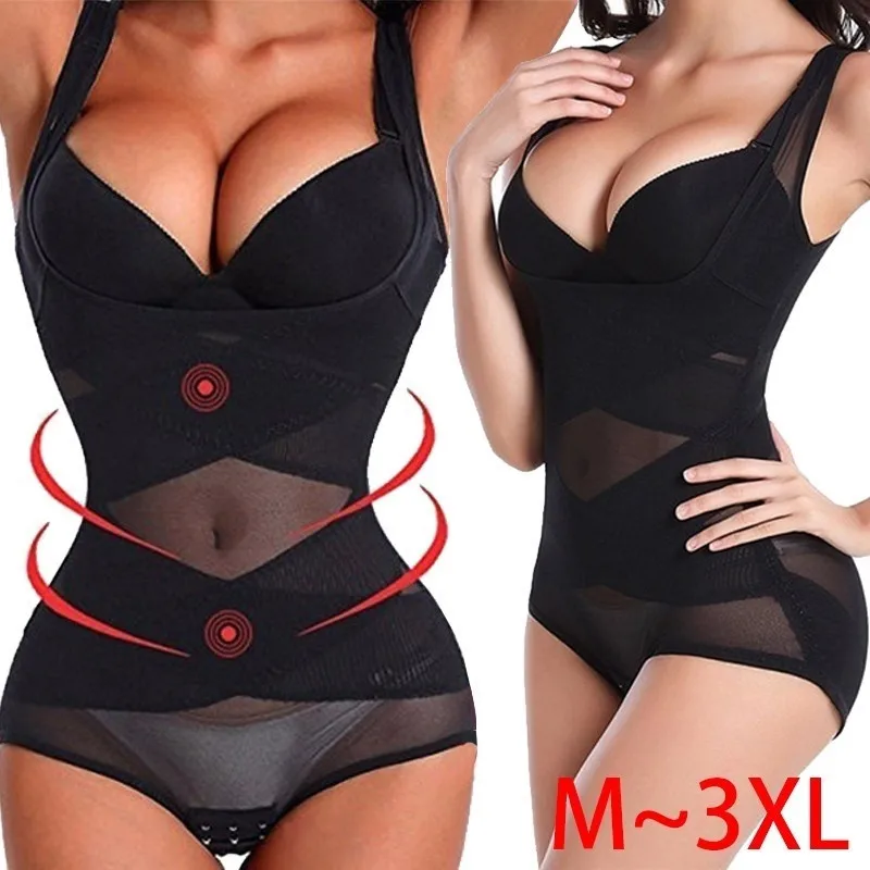 

Women Push Up Bra Shaper Close Skin Full Body Waist Trainer Breathable Shapers Underbust Corset Cincher Nightwear Bodysuit