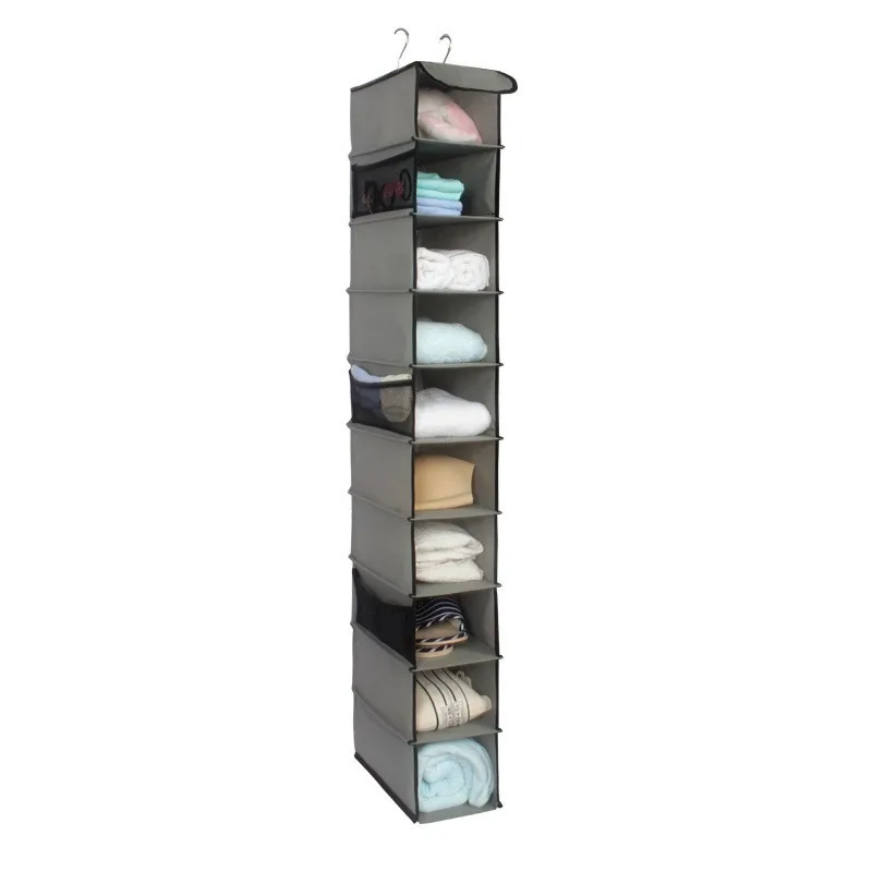 Non-Woven Fabric Hanging Closet Organizers Clothes Shoes Home Storage Organization Self-contained Cloth Bag Cupboard Shelves