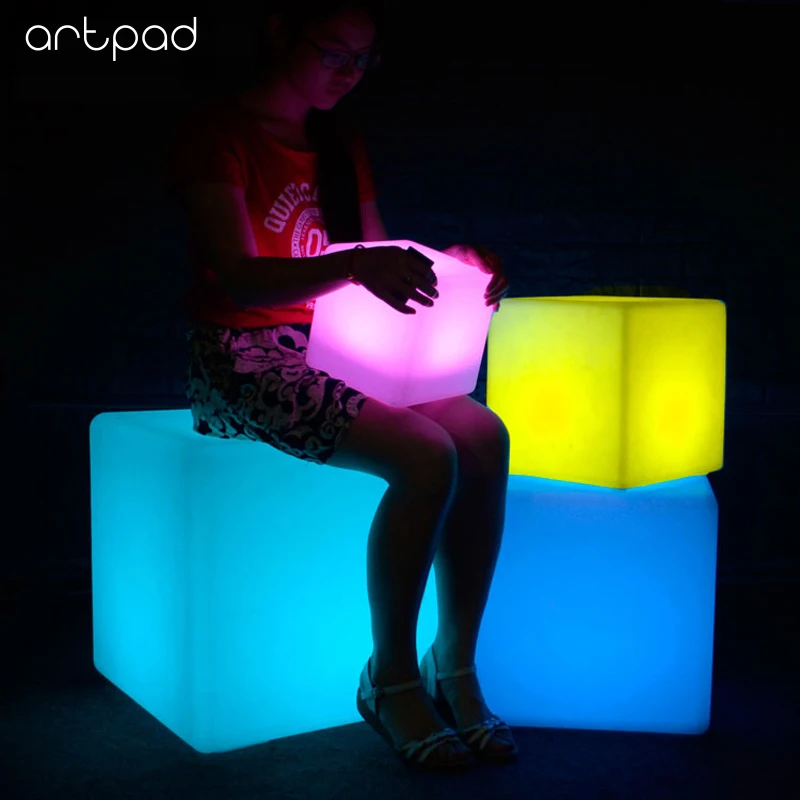 

Multi Usage Waterproof USB Night Light with Remote Control Recharge Cube Chair Rgb Led Night Light Party KTV Bar Children Room