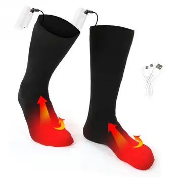 

Men Women Rechargeable Battery Heated Socks 3 Temperatures Outdoor Warm Winter Socks