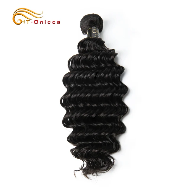 Onicca Peruvian Hair Extensions Deep Wave Bundles 1 3 4 Bundles