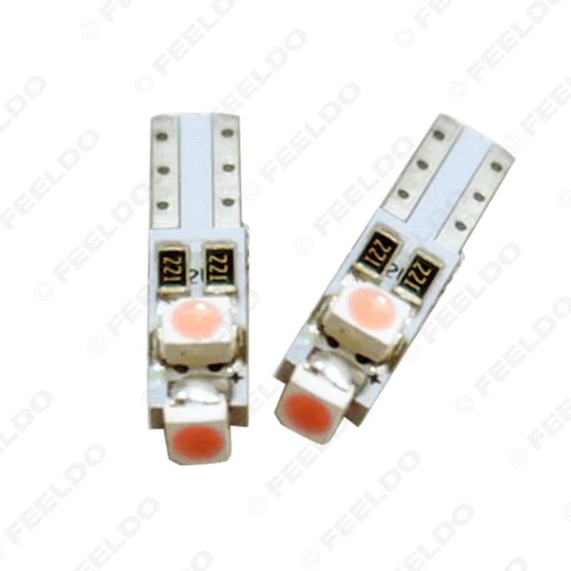 FEELDO 4 шт. DC12V автомобильный T5 74 17 0 5 Вт 3SMD 1210/3528 Canbus безошибочный светодиодный