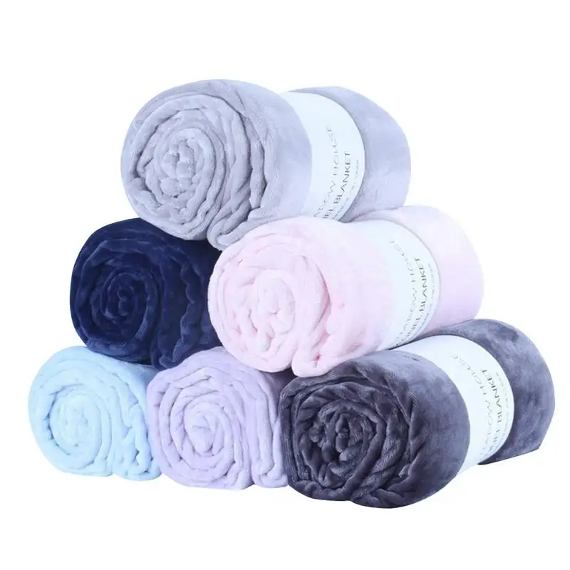 

Comfortable Throw Flannel Bed Sleeping Blanket Super Silky Soft Fabric Elegant Lightweight All-Season Blankets 70 x 100cm