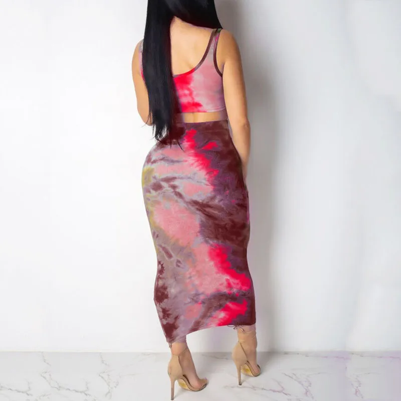 Meihuida для отдыха высокое качество 2 шт. Bodycon женщин комплект модный принт