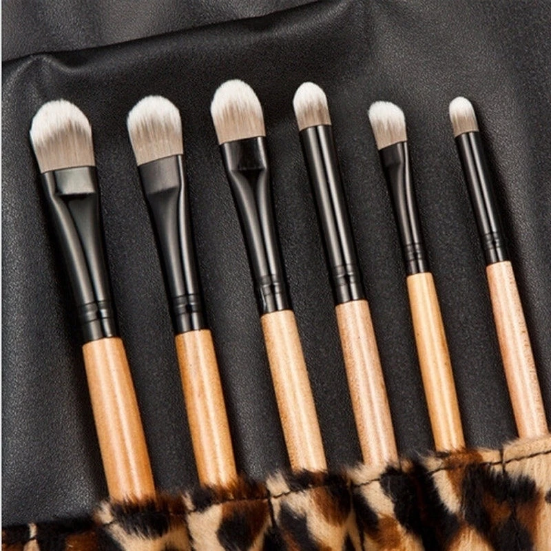12 шт. Make up Brush Профессиональная Косметика для лица набор кистей setleopard