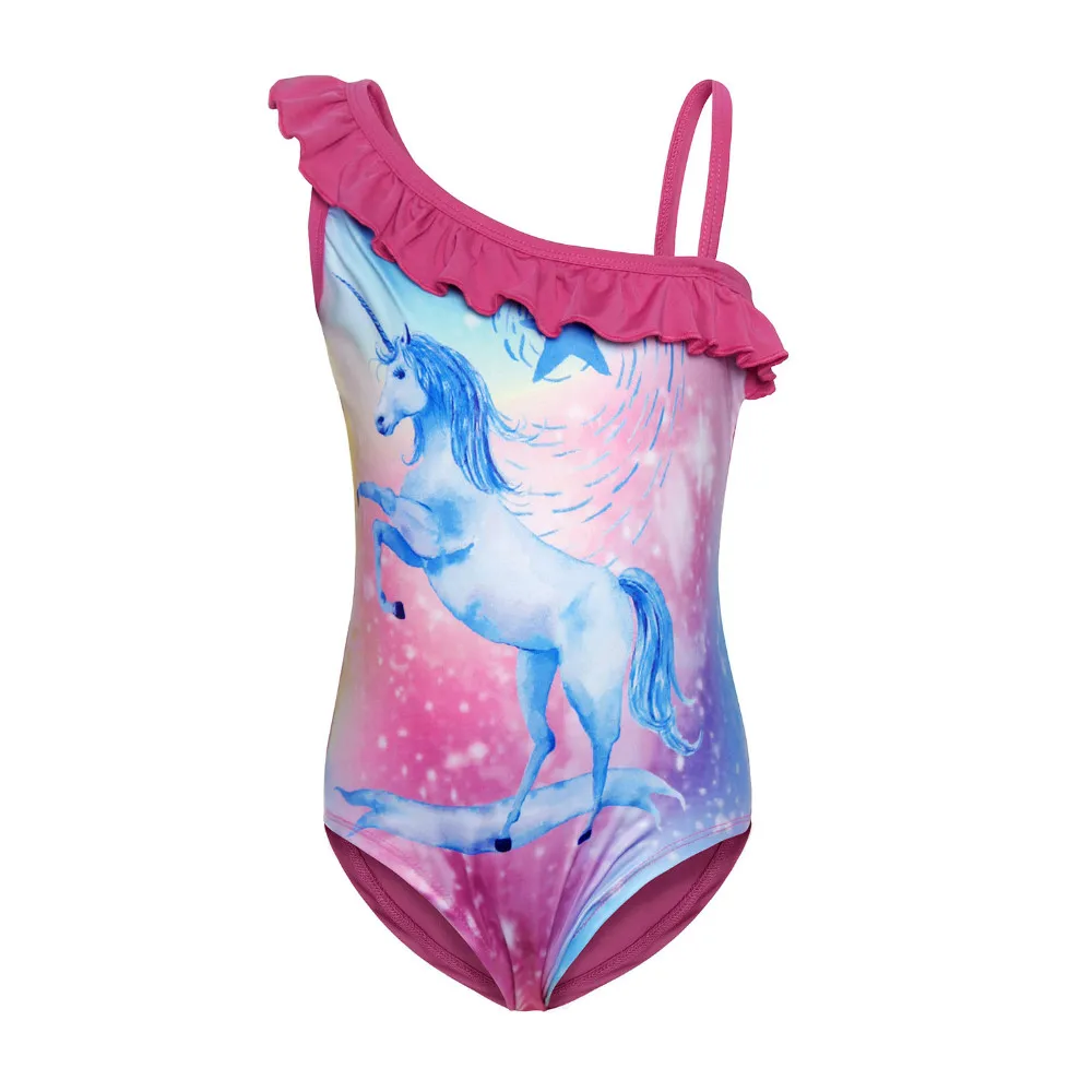 

AmzBarley Unicorn Girls swimwear girls kids One-Piece Bikini Off Shoulder Swimsuit toddler girl Swimming Clothes Beach Suit
