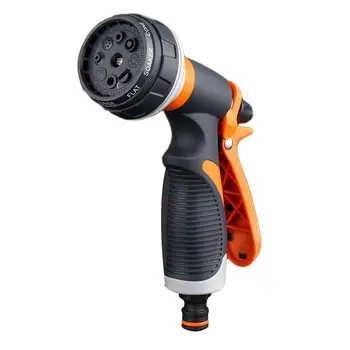 

1pc High Pressure Garden Hose Nozzle 8 Patterns Anti-Leak Flow Control Sprayer For Car Wash Cleaning Watering Lawn Garden