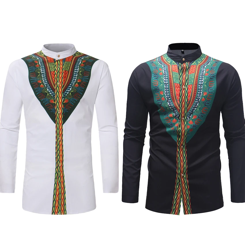 

3D Print Indian Style Male Embroidery Pattern Traditional Shirt Single Breasted African Dashiki Man Bazin Riche Tops Outfit