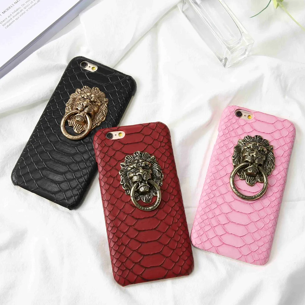 KISSCASE сексуальный чехол с кольцом и держателем льва Для iPhone X 6 6s 7 8 PU Кожаные чехлы