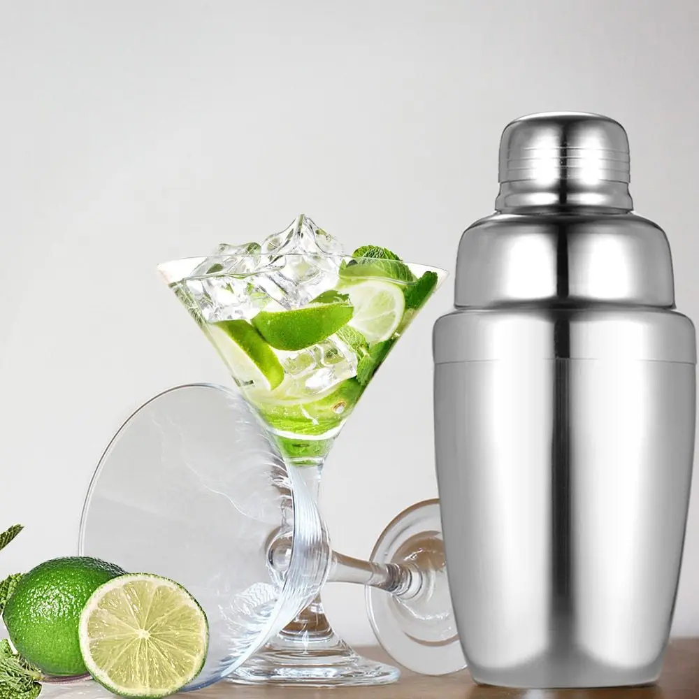 

8pcs Stainless Steel 350ml Cocktail Shaker Mixer Kit with Muddler Corkscrew Jigger Ice Tongs Mixing Spoon Bartender Set Bar Tool
