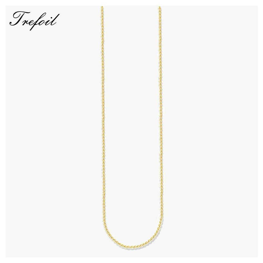 

Gold Color Venezia Link Chain Necklace,2018 New Fashion Jewelry Ethnic Accessory 925 Sterling Silver Chains Gift For Men Women
