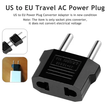 

220V/5A EU Portable Pactical Adapter Dual-use Socket Black Color Transform Plug Socket Adapter US To EU Plug
